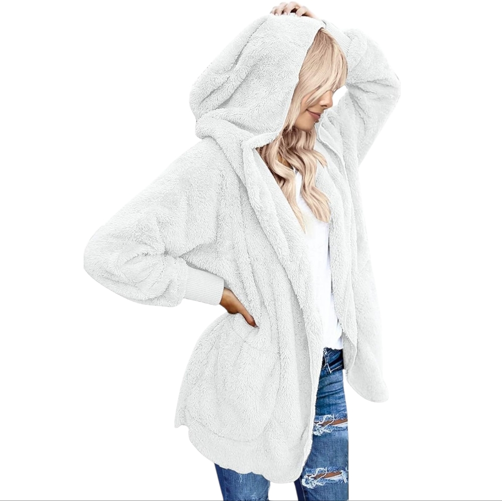 LookbookStore Cozy Oversized Hooded Fleece Jacket